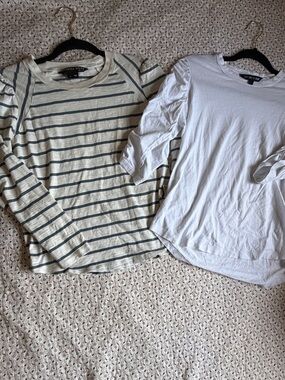 Veronica Beard Shirt Lot Of 2 Pima Cotton Waldorf / Delano